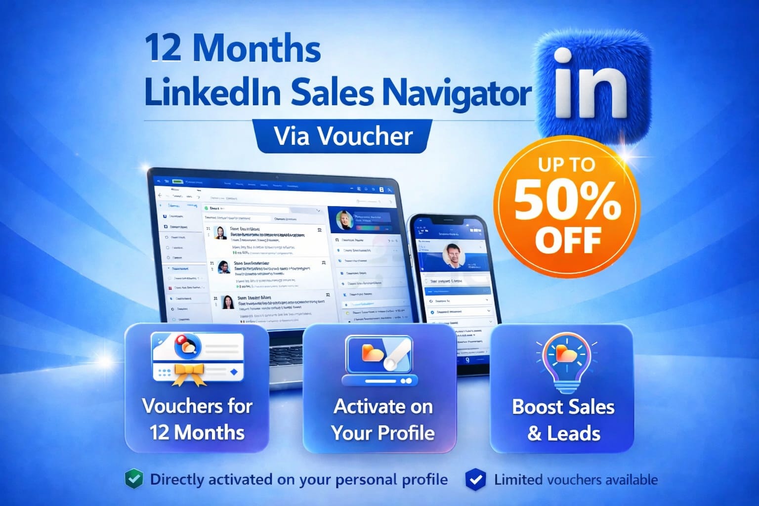 Linkedin Sales Navigator 12 Months - Redeem Link